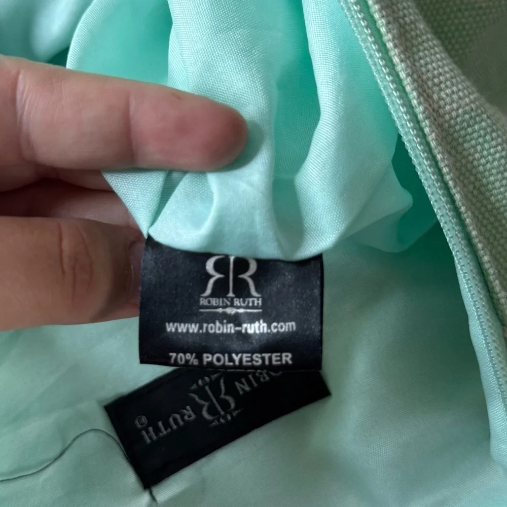 Robin Ruth | Mint and Tan Tote Bag